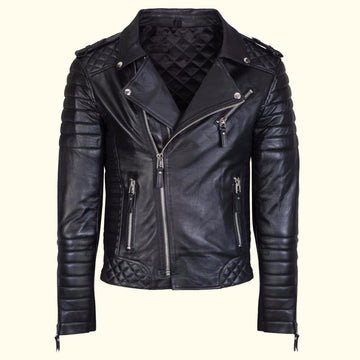 New Men's Genuine Leather Jacket Black Slim fit Biker Motorcycle jacket